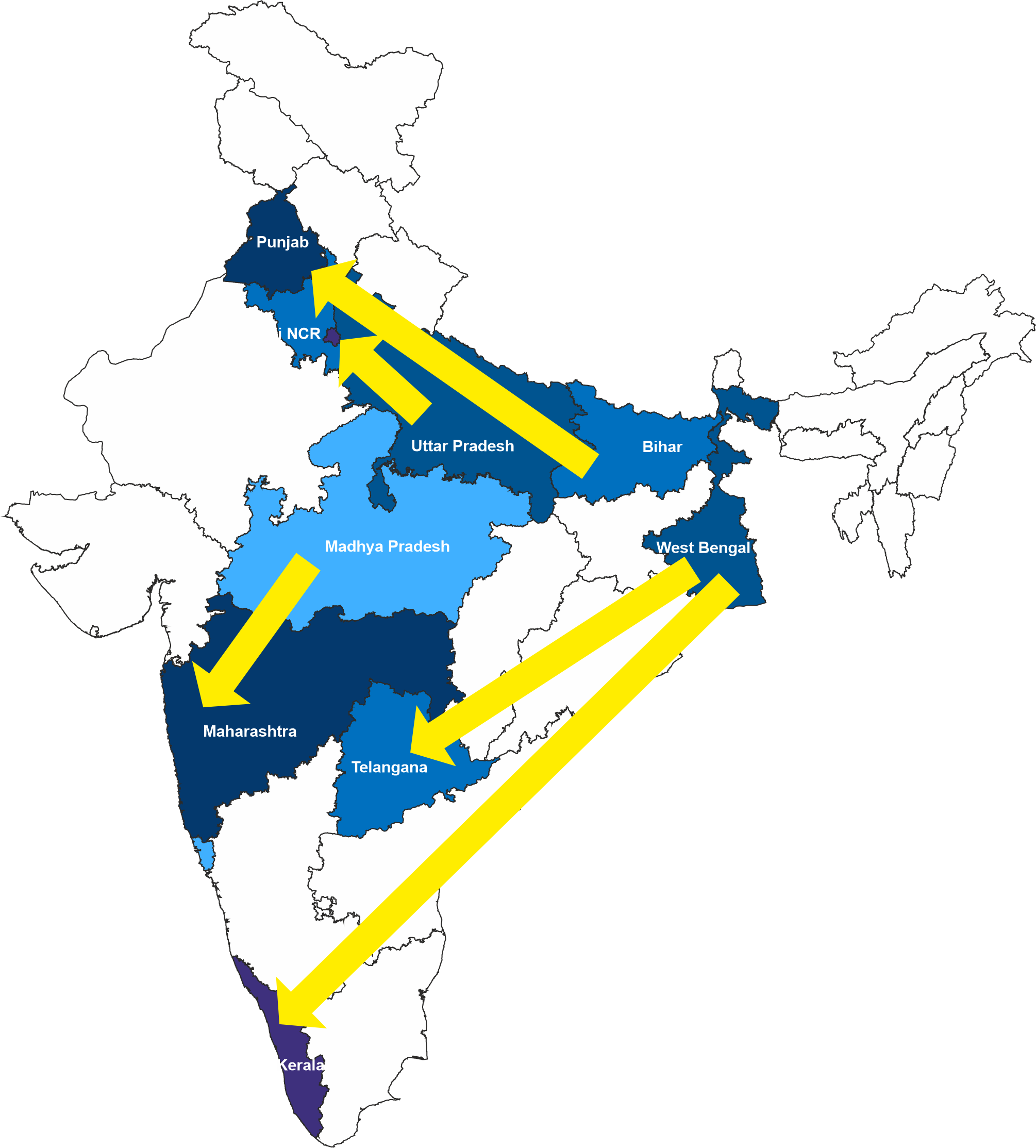 migration map india